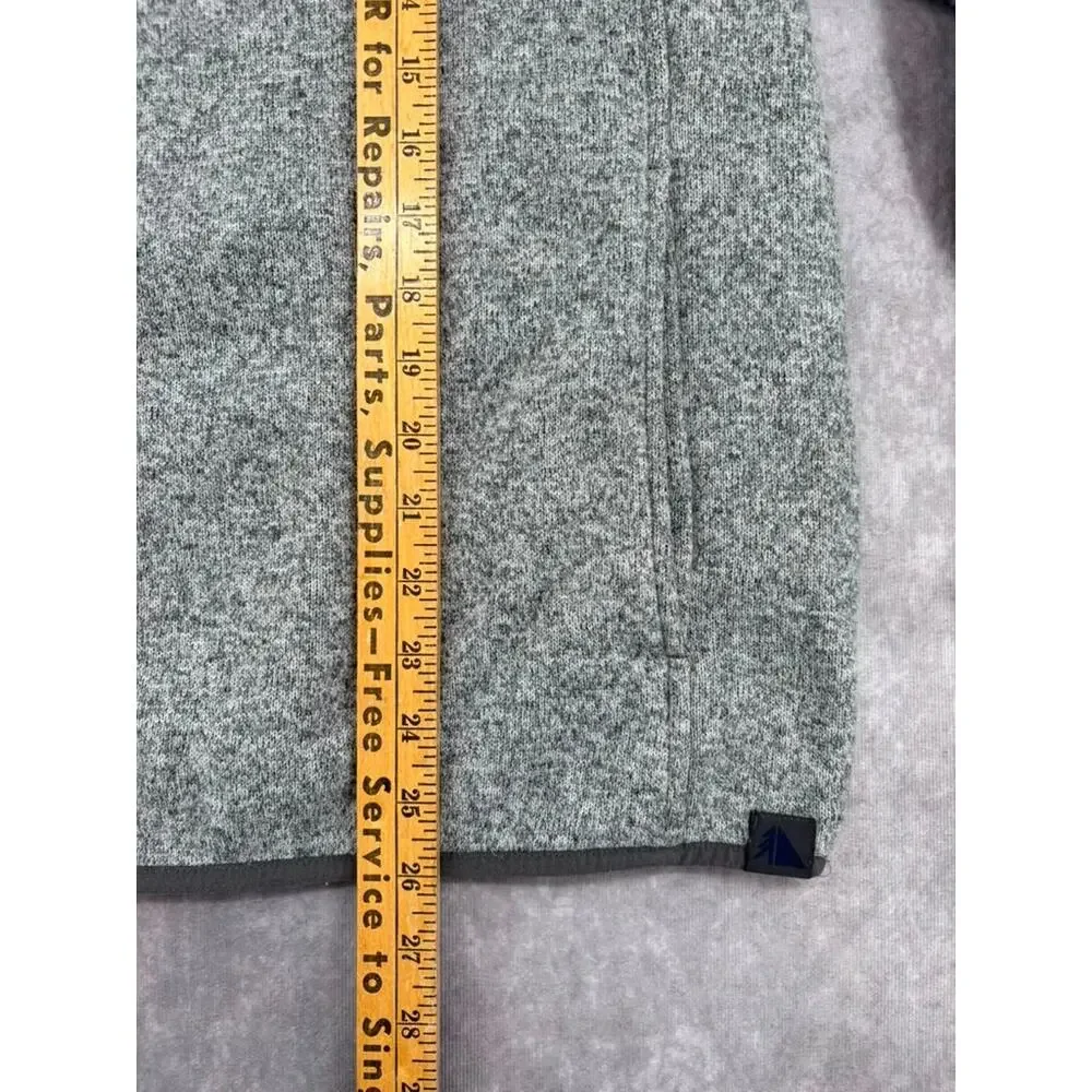 L.L.Bean Men’s M Sweater Fleece Snap Neck Pullover Gray